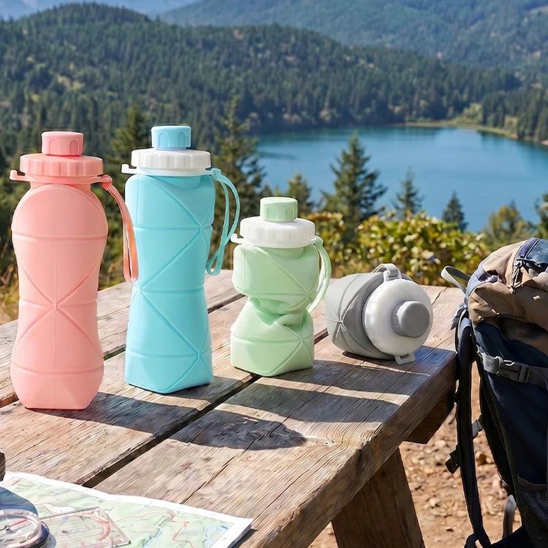 Silicone Folding Water Bottle for Outdoor Activities
