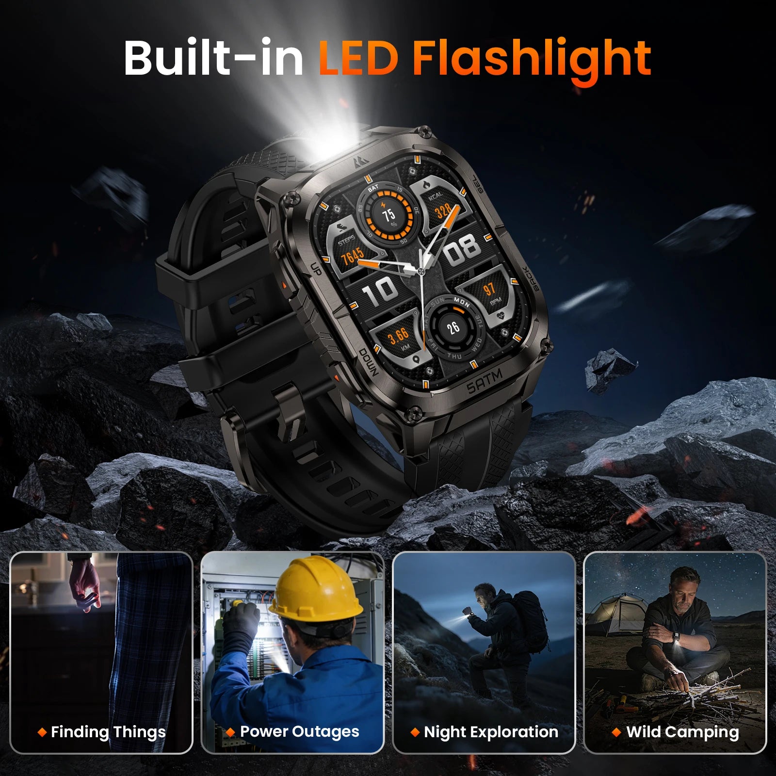 KOSPET Tank M4C Rugged Smartwatch With GPS Military Grade