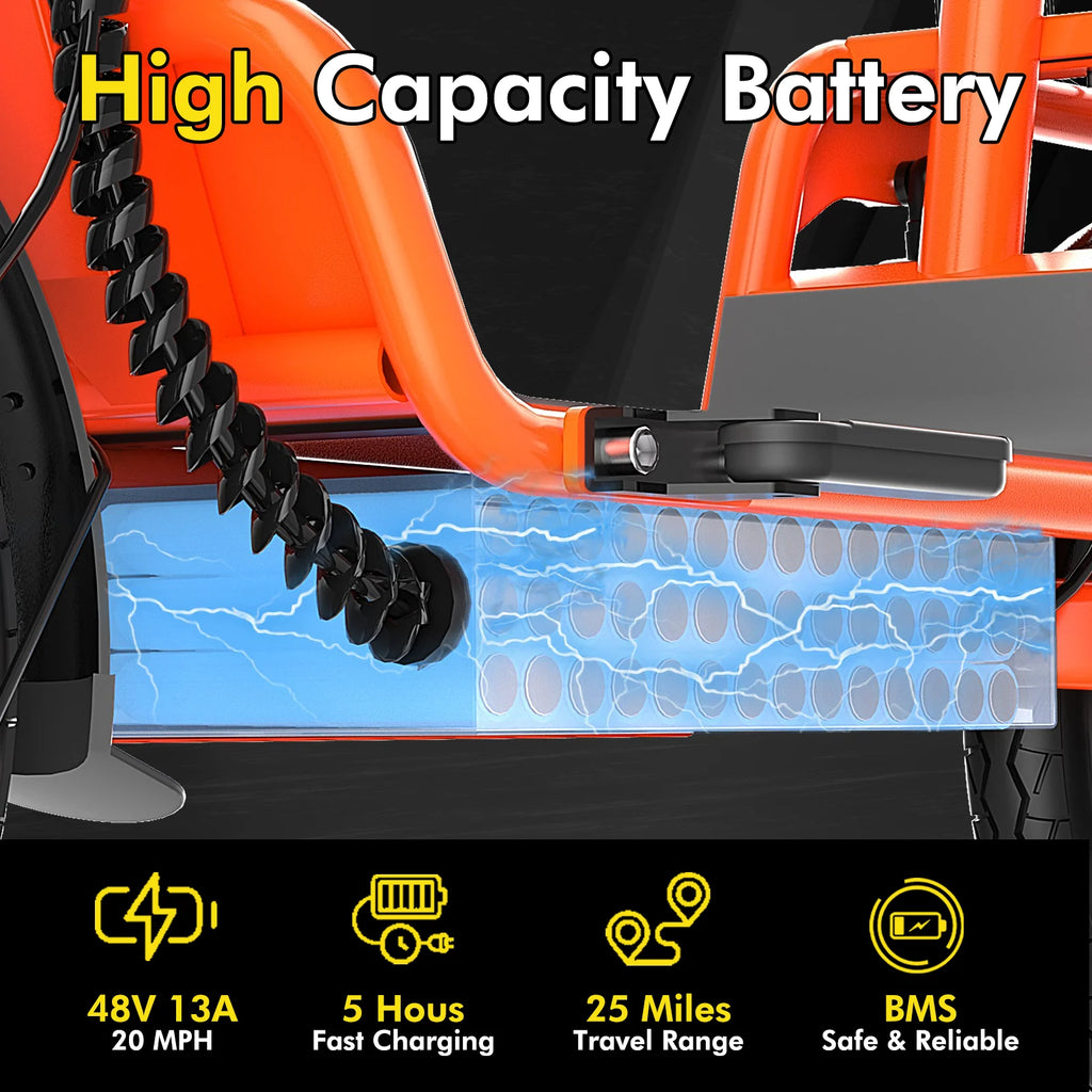 Bodywel T3 Foldable Electric Bike Powered By 48V Lithium Battery
