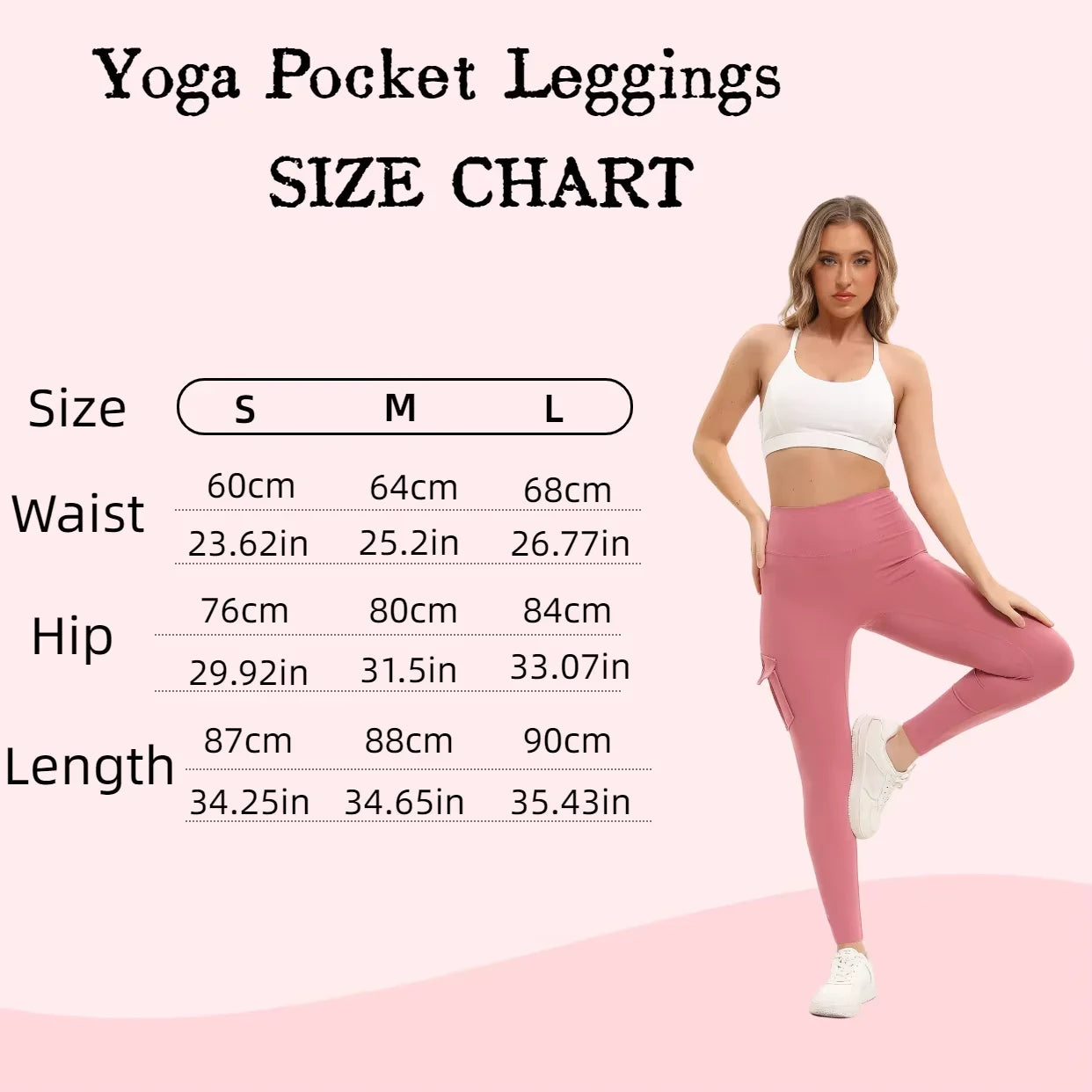 Women's High Waist Gym Leggings With Pockets For Yoga Fitness