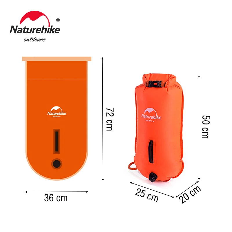 Inflatable Swimming Buoy Waterproof Dry Bag Flotation Belt With Dual Airbags