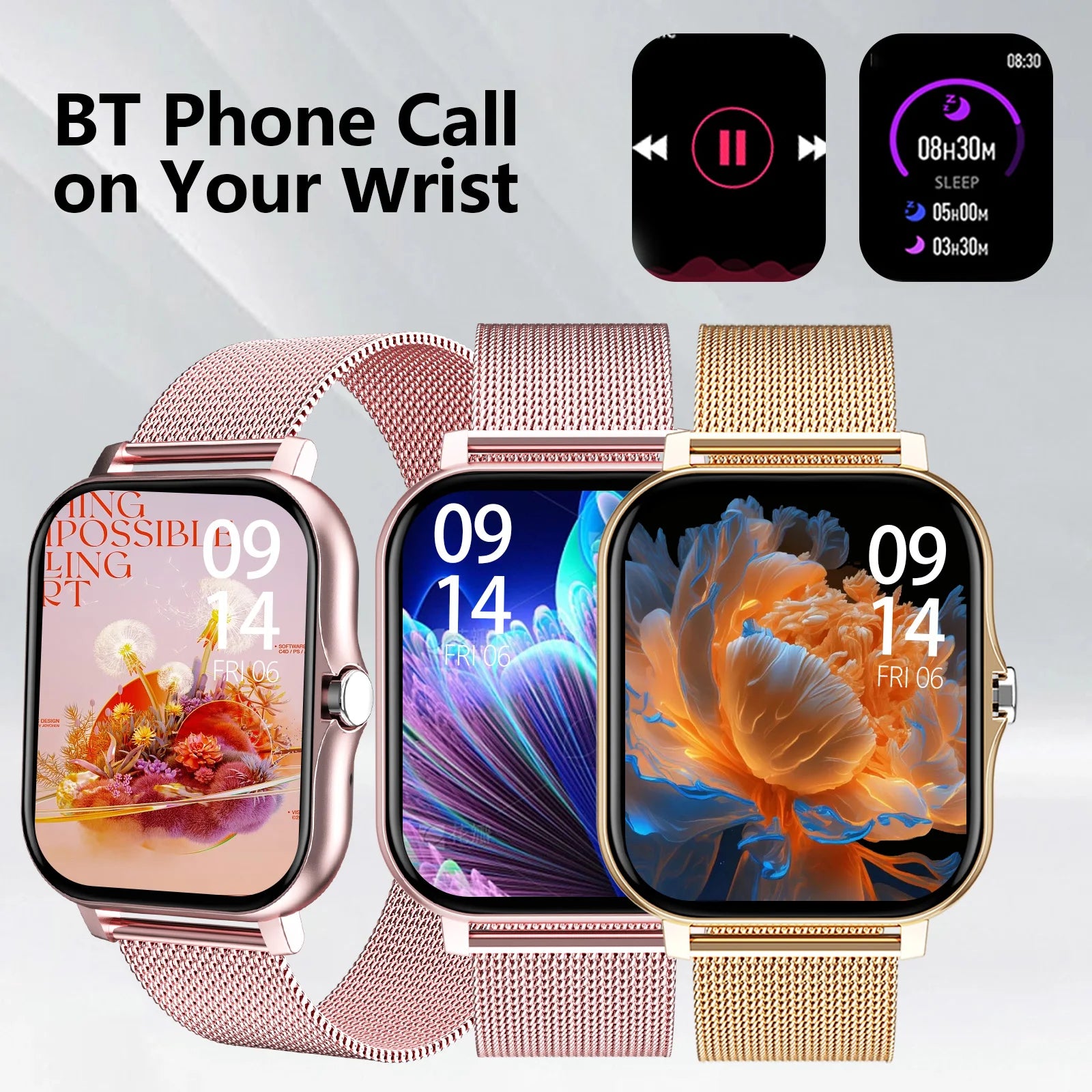Odelettevcy Smartwatch With Wireless Calling Dial Fitness Tracking iPhone Android