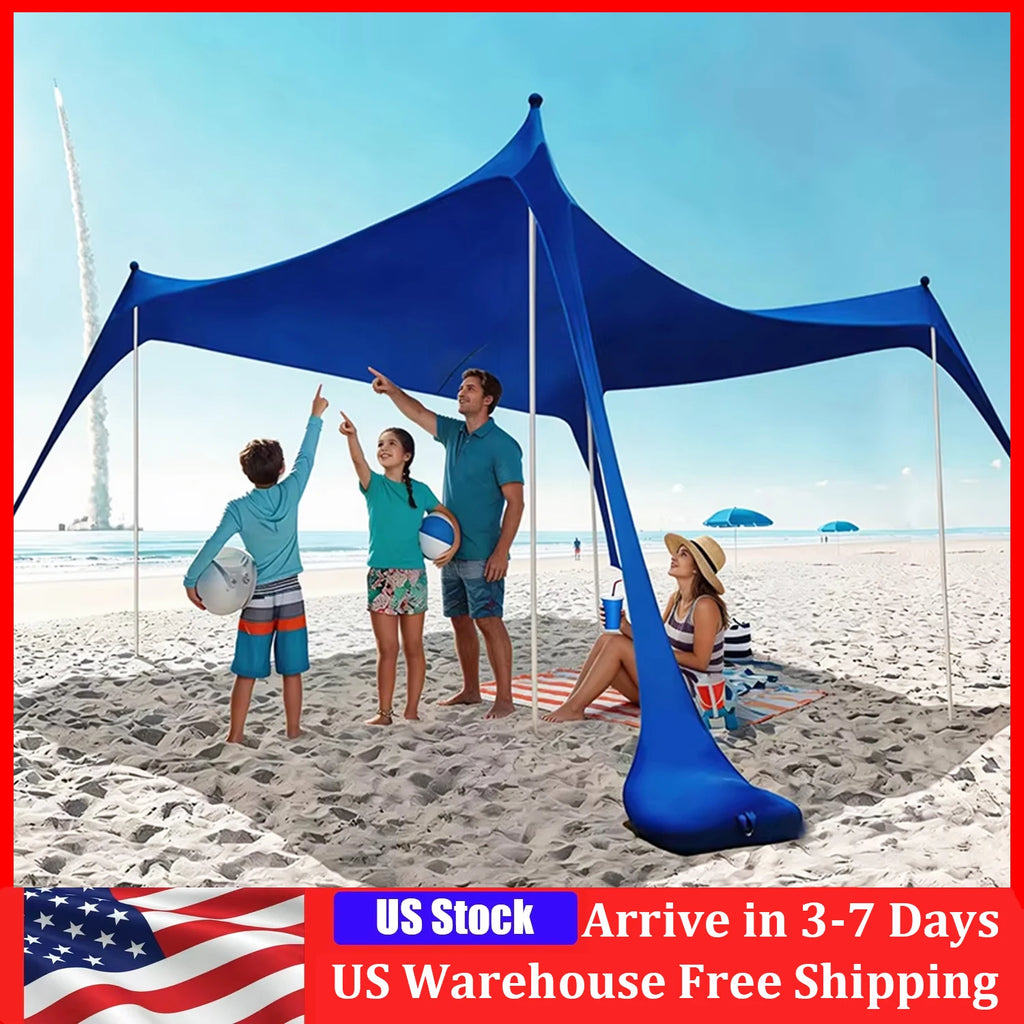 Portable Canopy Tent for Outdoor Camping and Beach Sun Shelter