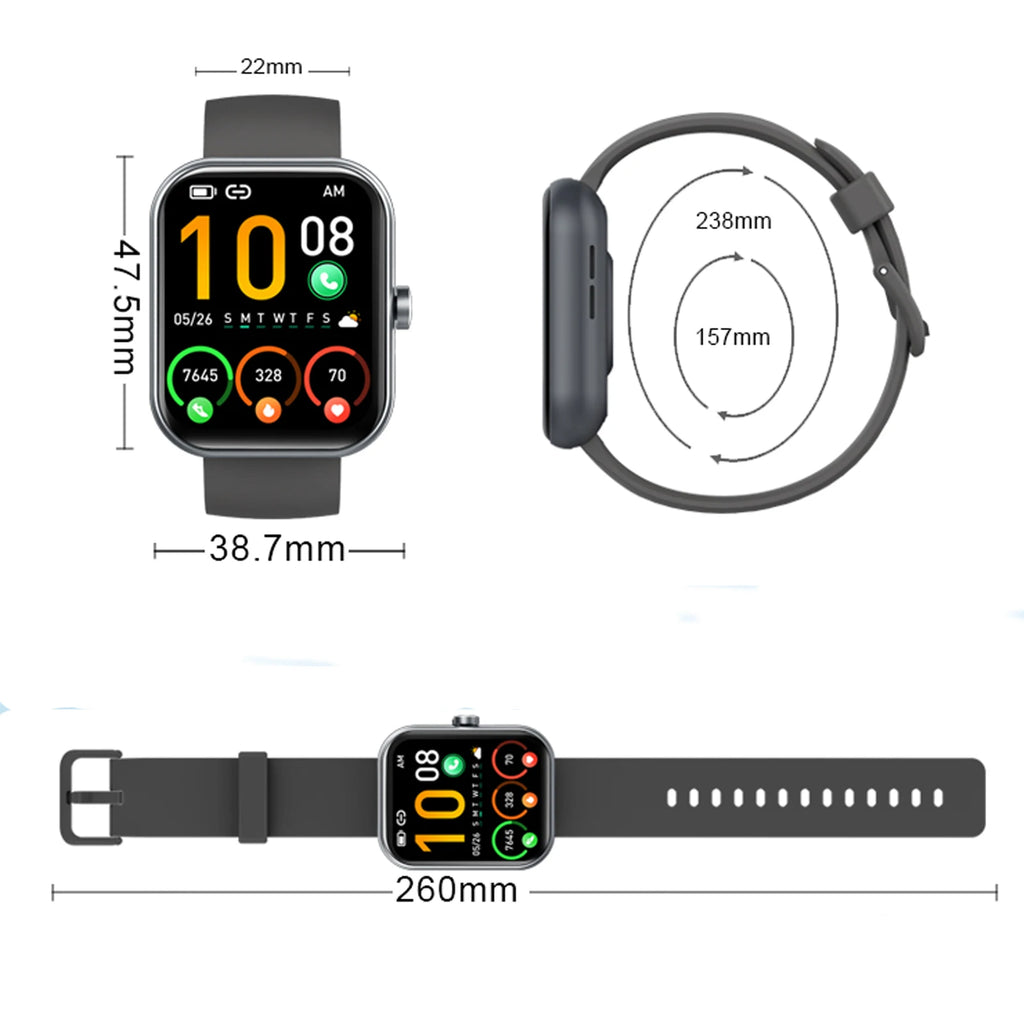 Smart Watch With Calls And 100 Sport Modes IP68 Waterproof
