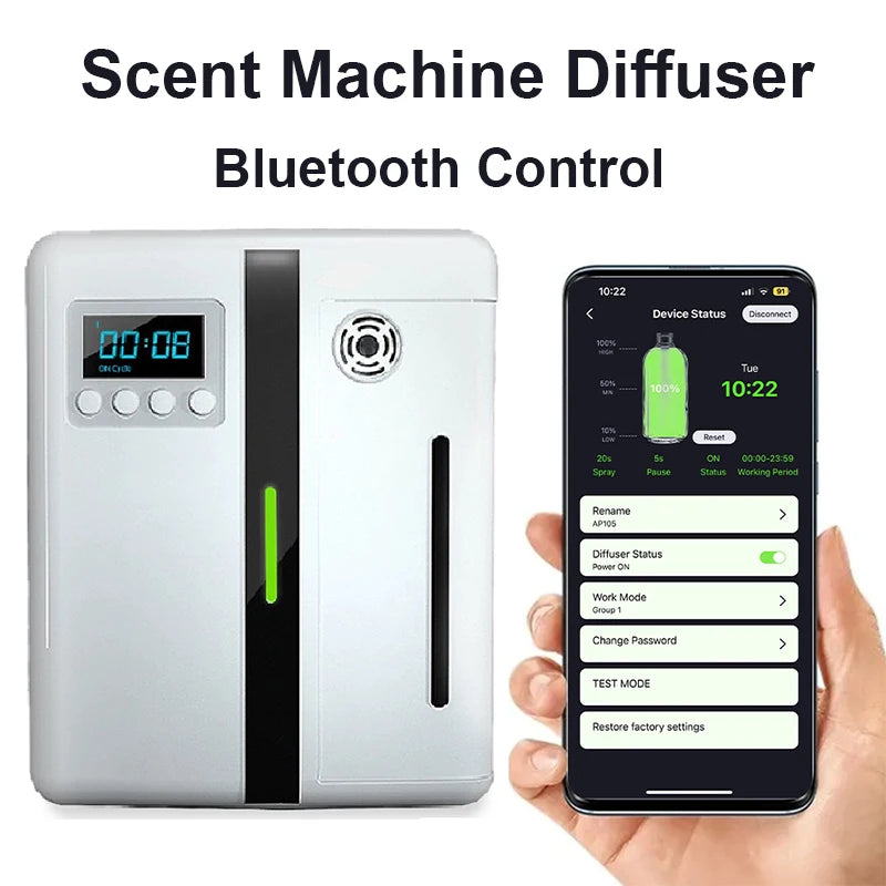 NAMSTE Fragrance Diffuser Coverage 300m³ Room Air Freshener Bluetooth Oil Diffuser Essential Oil Electric Smell for Home Perfume