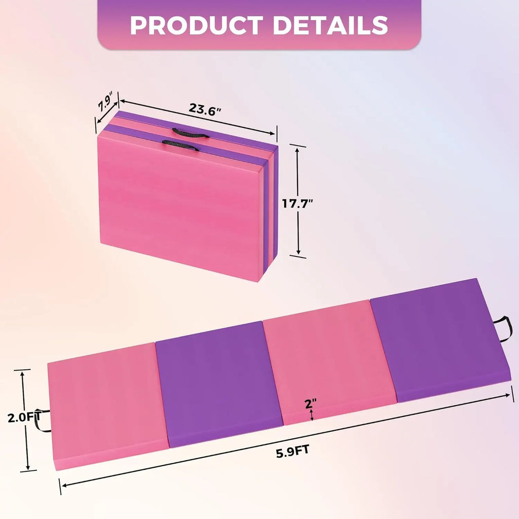 TWISTER.CK Folding Gym Mat Extra Firm High-Density Foam