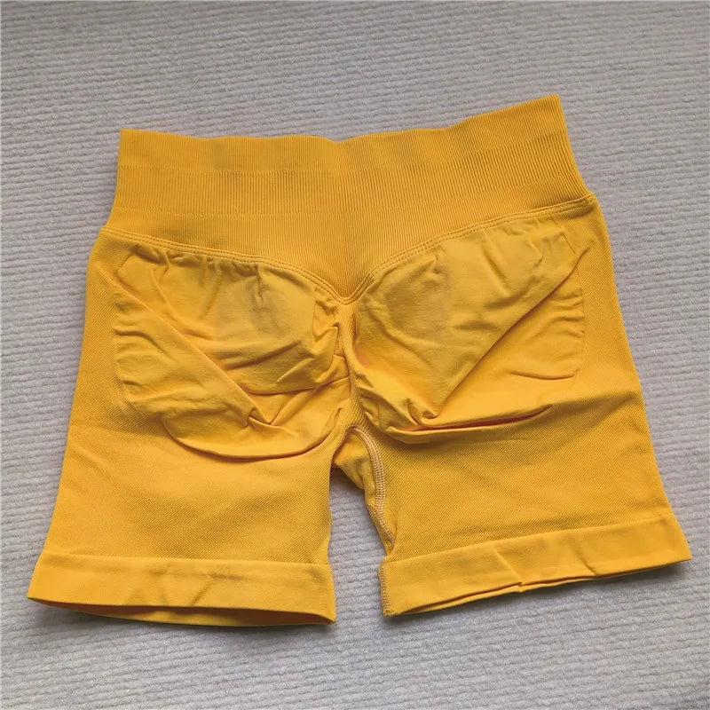 LEDP Seamless Gym Running Shorts For Women Biker Yoga Athleisure