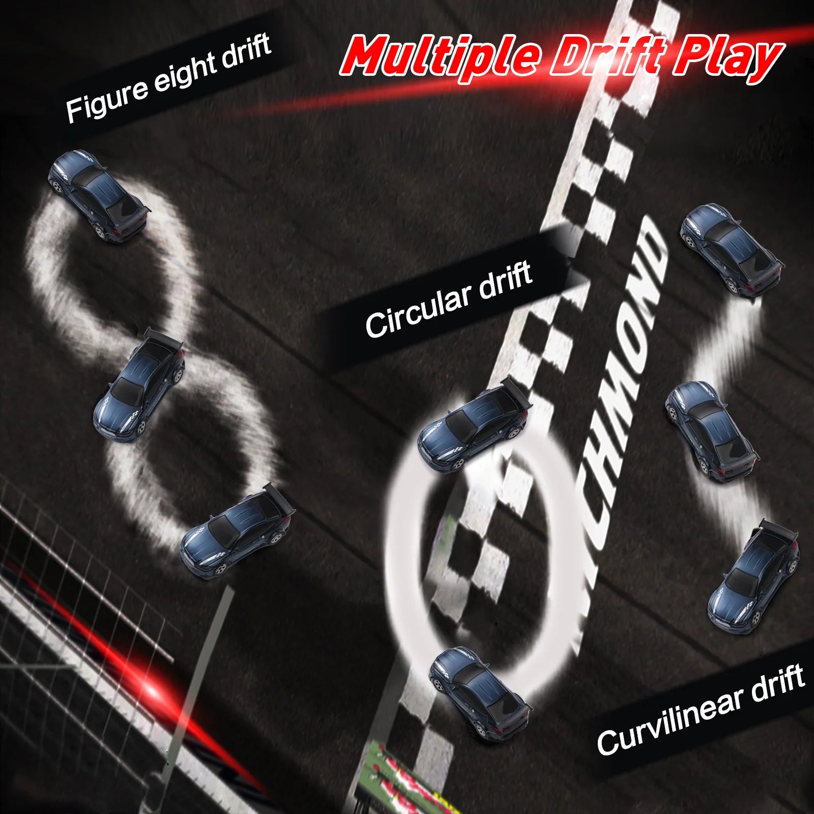 ANTSIR 2Point4G Desktop Mini HyperPerformanceEngineering Drift Car 4WD RemoteControl Model