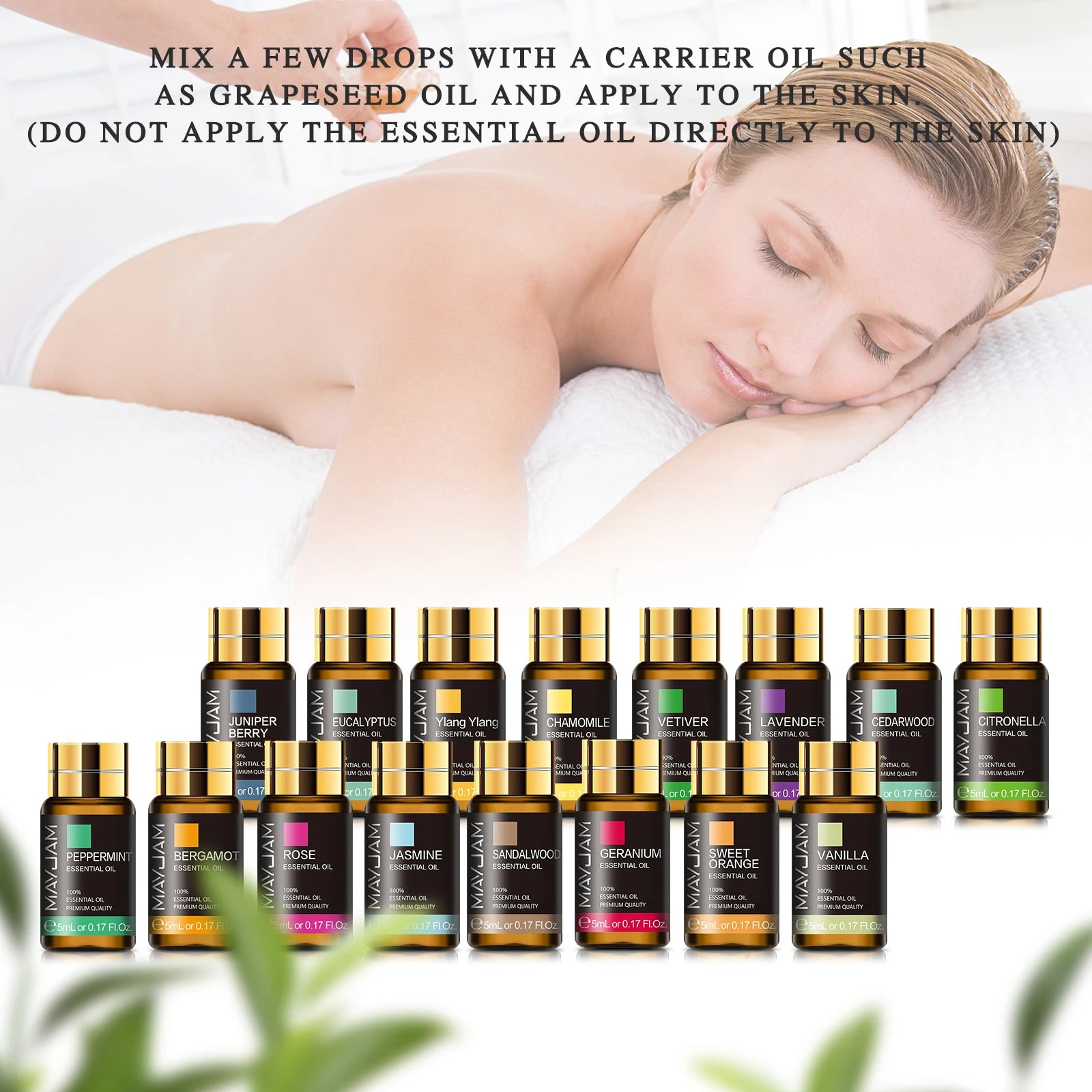 MAYJAM 28pcs LuxuriousTherapeutic PureNatural EssentialOils ForDiffuser Aromatherapy