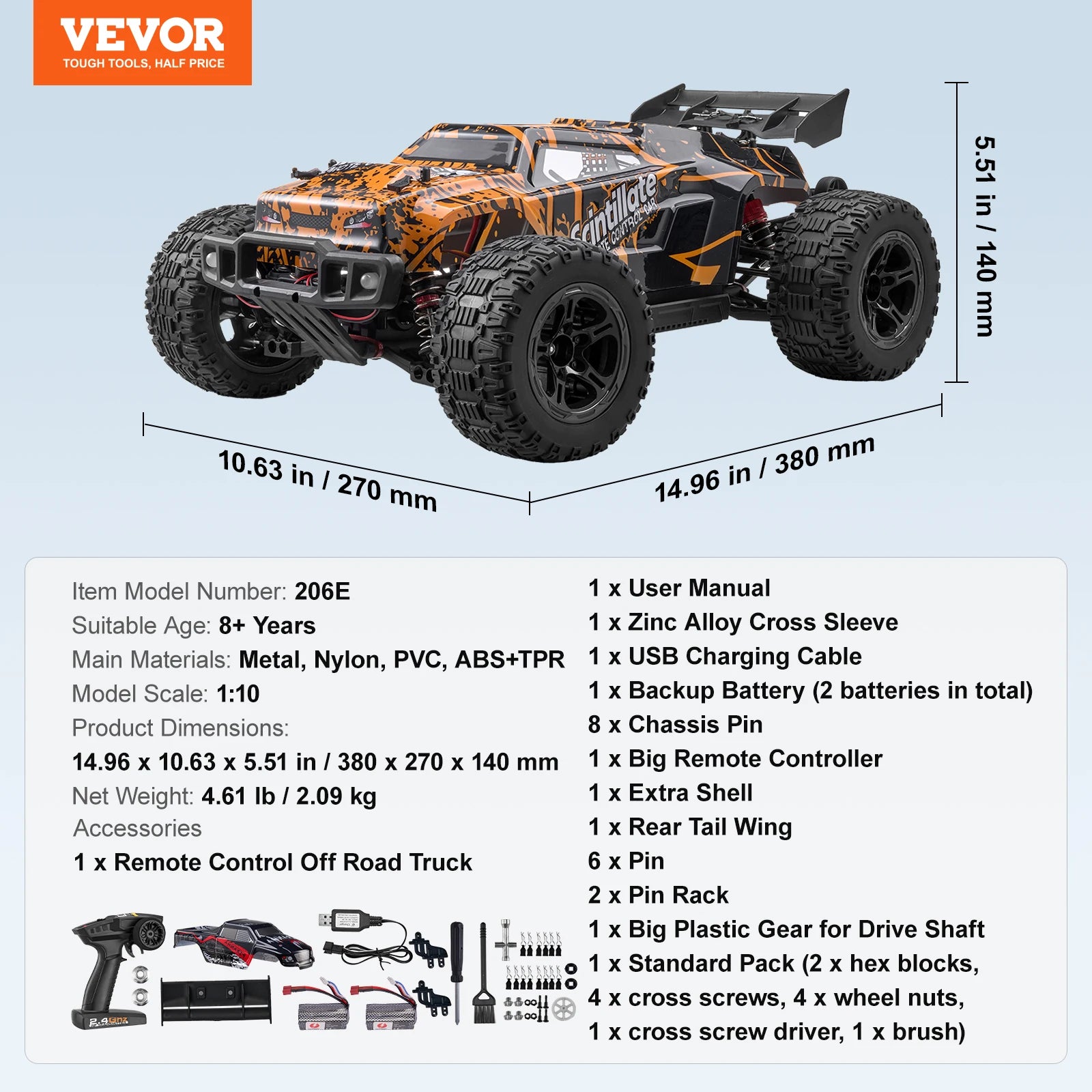 SucceBuy 4WD Off-Road RC Car For Kids With Remote Control