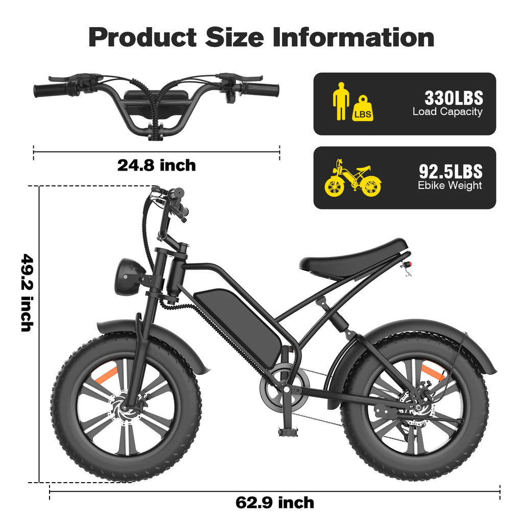 1500W G50 Electric Bike With Long Lasting 48V Battery