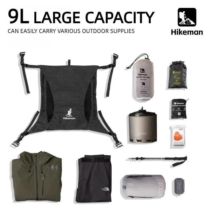 Waterproof UHMWPE Backpack Expansion Pouch Anti-Tear Adjustable External Storage Bag for Hiking Camping and Outdoor Adventures