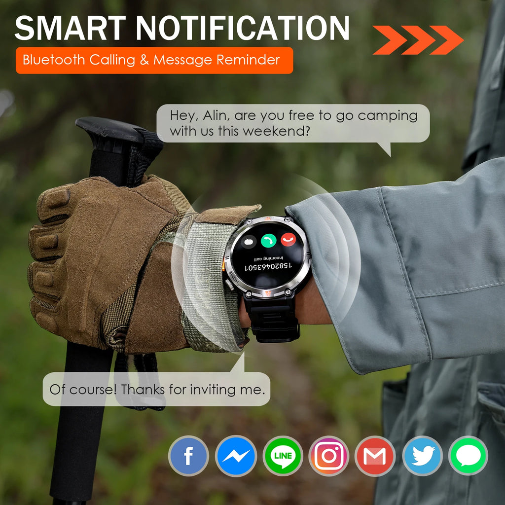 EIGIIS KE3 Smartwatch Bluetooth Call And Heart Rate Monitor