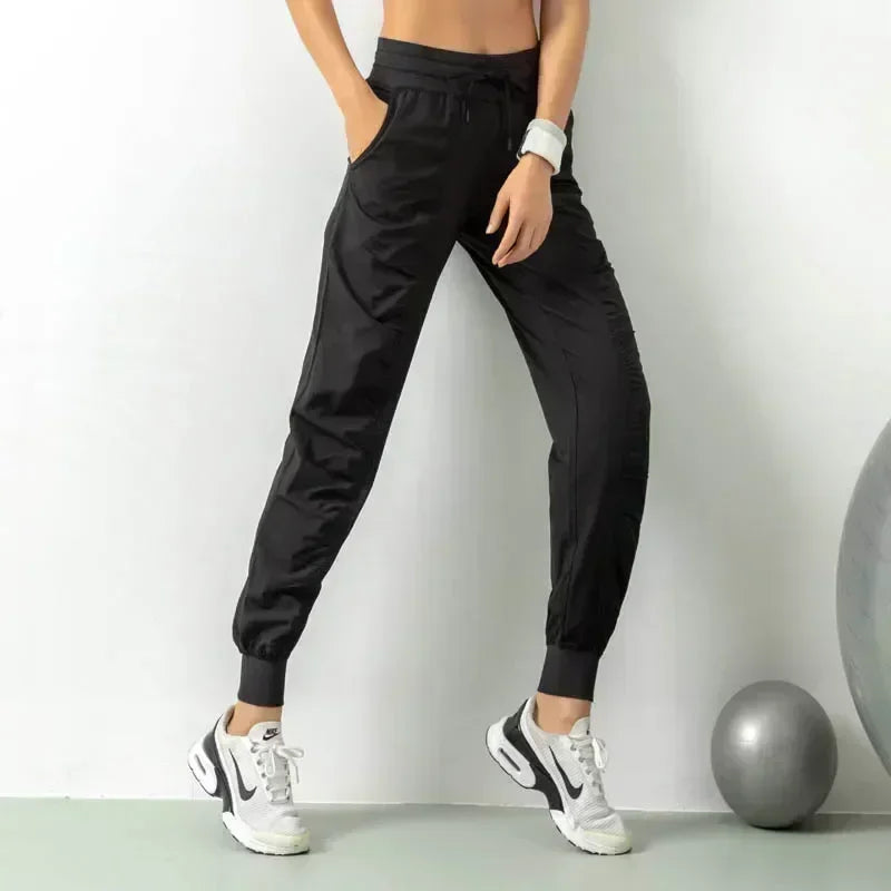 Macroupta Women's Quick Dry Drawstring Joggers With Side Pockets