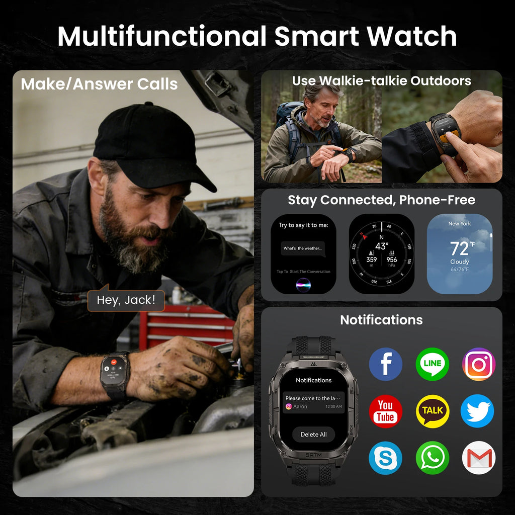 KOSPET Tank M4C Rugged Smartwatch With GPS Military Grade