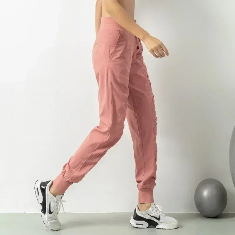 Macroupta Women's Quick Dry Drawstring Joggers With Side Pockets