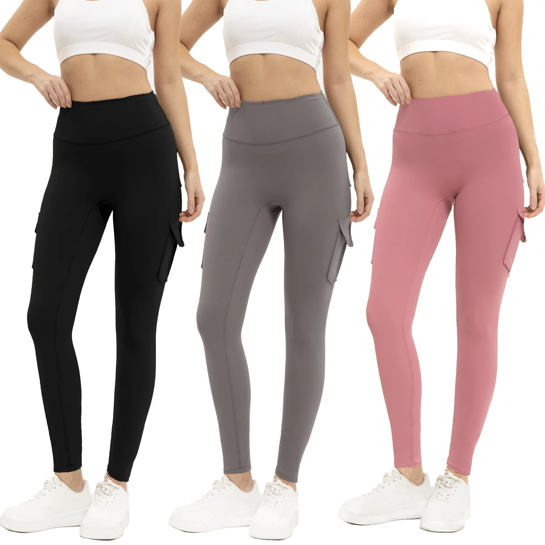 Women's High Waist Gym Leggings With Pockets For Yoga Fitness