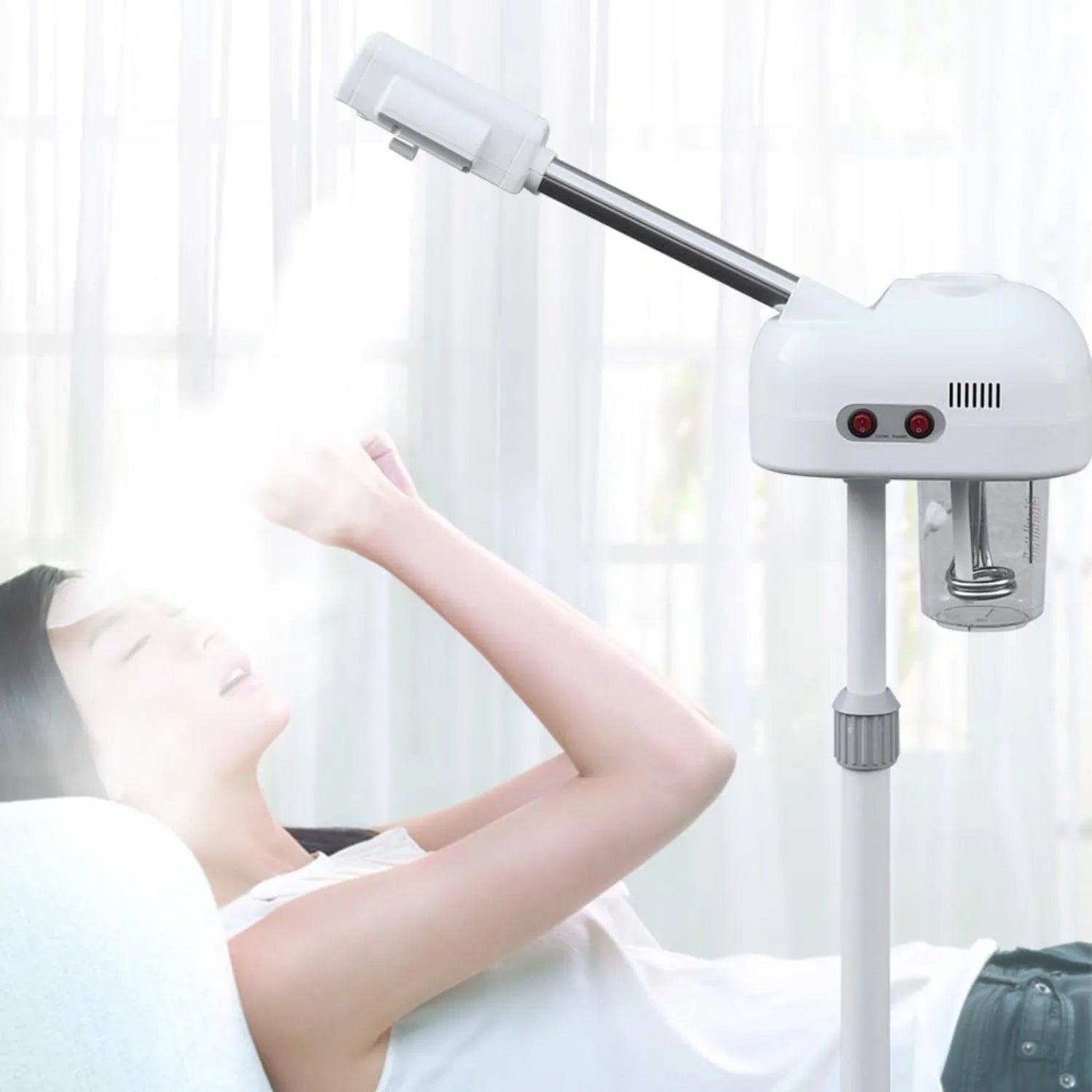 Bymaocar Facial Steamer With 360 Degree Rotating Nozzle Pore Cleansing