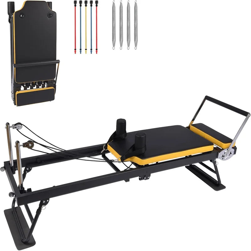 Pilates Reformer Machine Foldable For Home Gym Workout Equipment