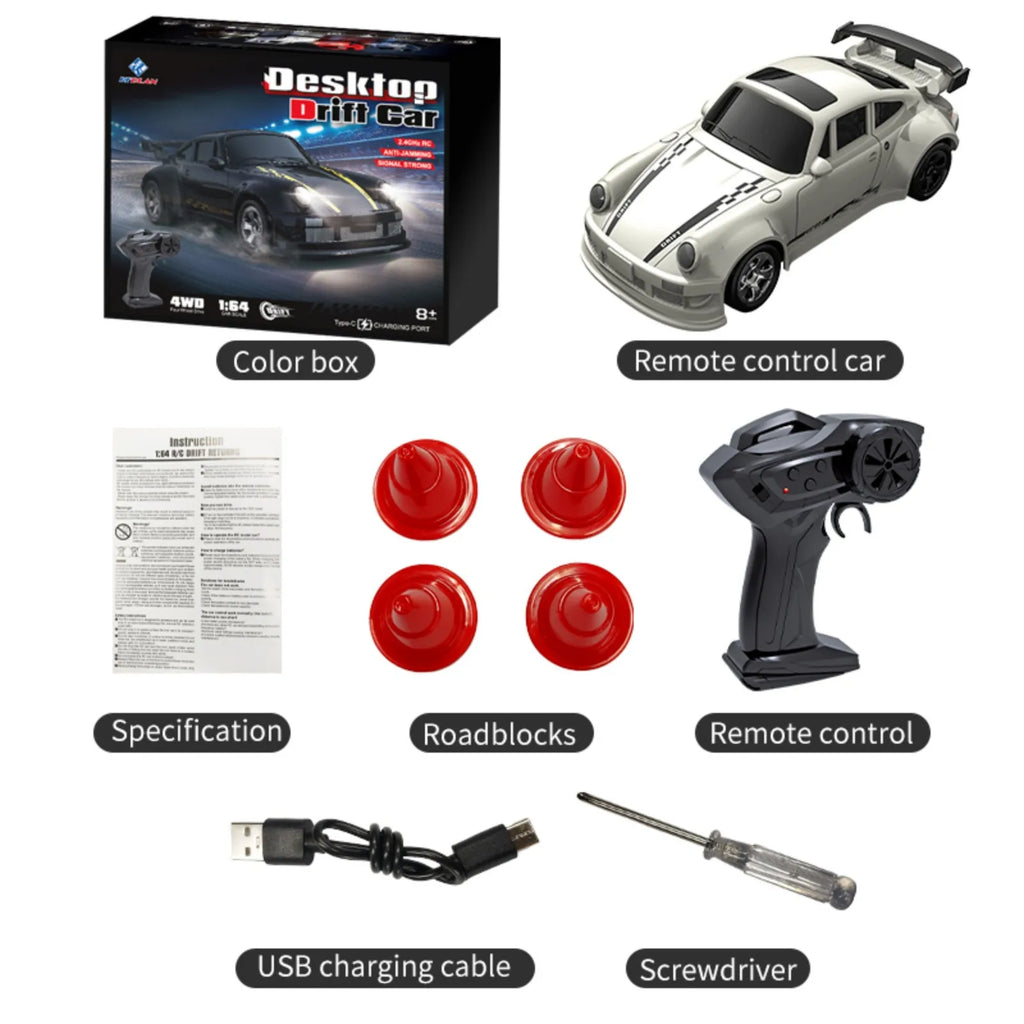 ANTSIR 2Point4G Desktop Mini HyperPerformanceEngineering Drift Car 4WD RemoteControl Model