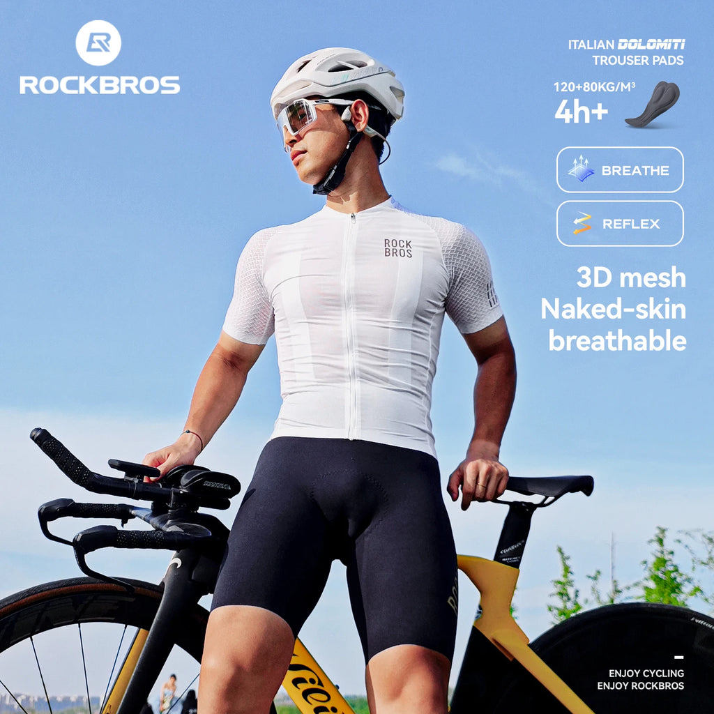 RockBros Men's Summer Cycling Jersey Quick Dry Breathable Short Sleeve