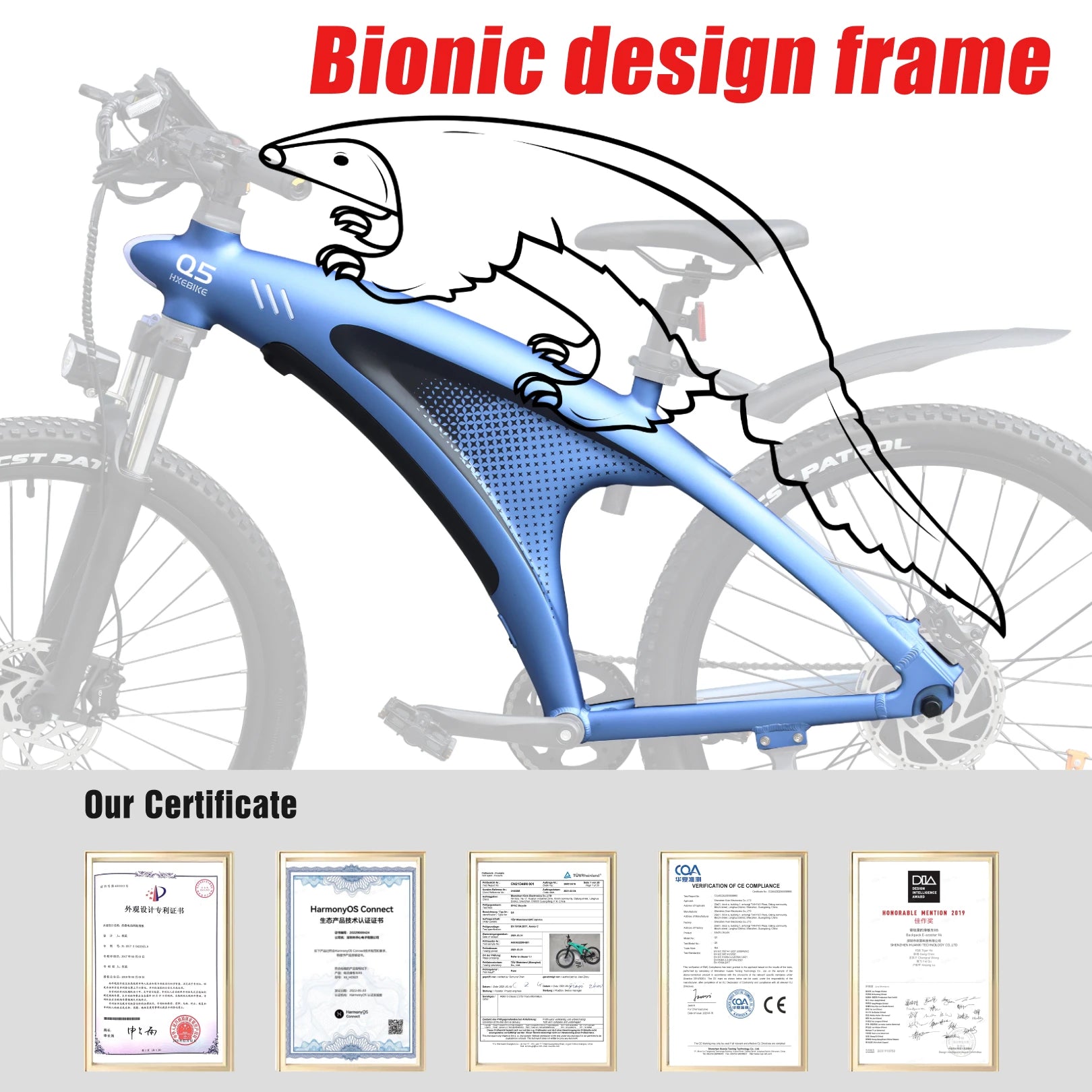 HUANCI Q5 Mountain Electric Bike 48V 20Ah Aluminum Frame
