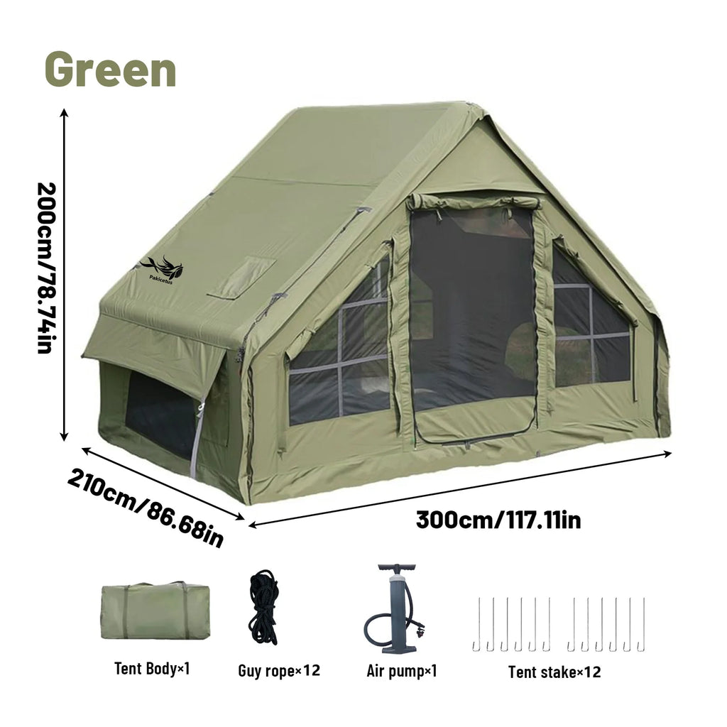 Pakicetus Inflatable Tent With Skylight Quick Setup Family Tent