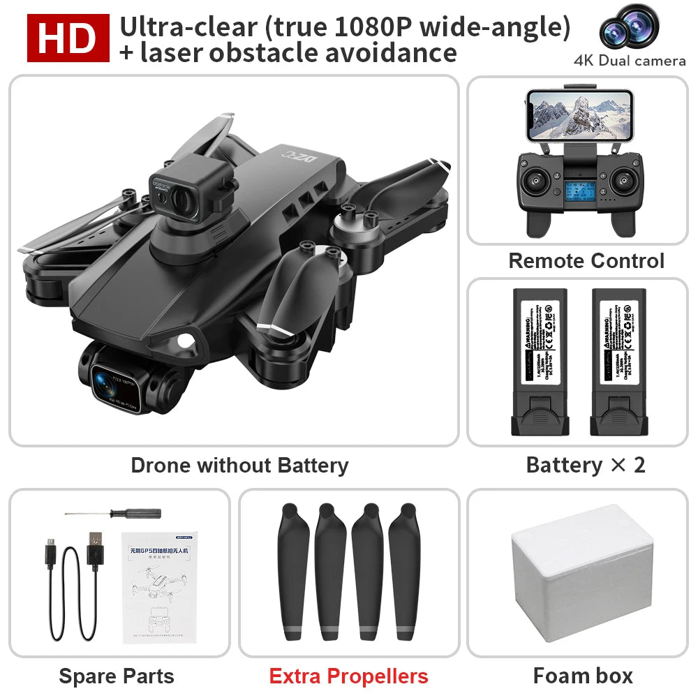 ISHOWTIENDA L900 Pro Se Drone 4K HD GPS Camera 5G WiFi FPV Brushless RC Helicopter