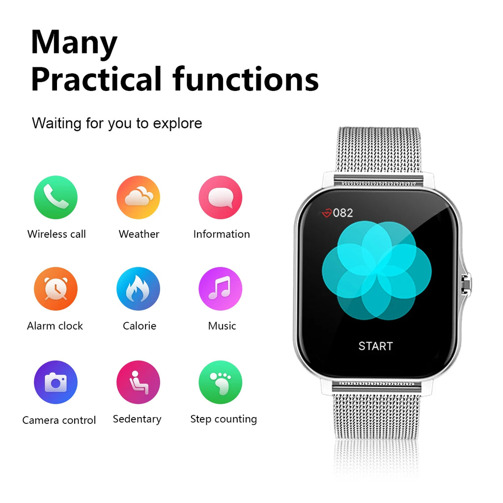 Odelettevcy Smartwatch With Wireless Calling Dial Fitness Tracking iPhone Android