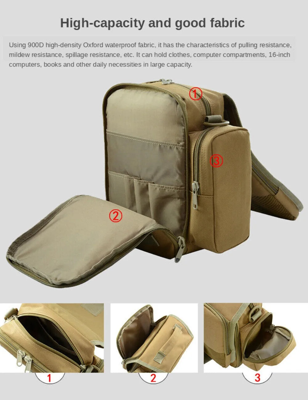 Tactical Sling Chest Bag Unisex Crossbody For Outdoor Hiking Travel
