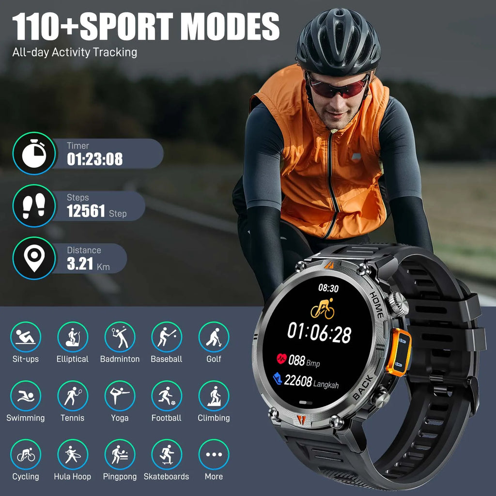 EIGIIS KE3 Smartwatch Bluetooth Call And Heart Rate Monitor