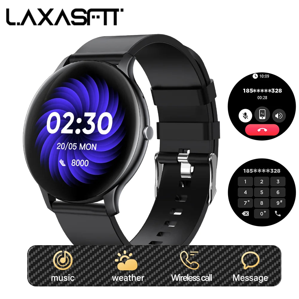 LAXASFIT Smart Watch 1.46 HD Screen Heart Rate Monitor IP68