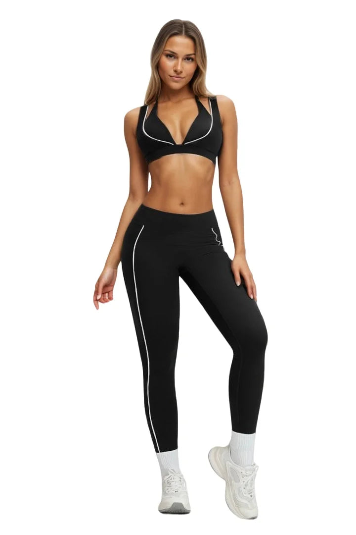 Airila Women's 2 Piece Yoga Set Halter Backless Sports Bra High Waist Leggings