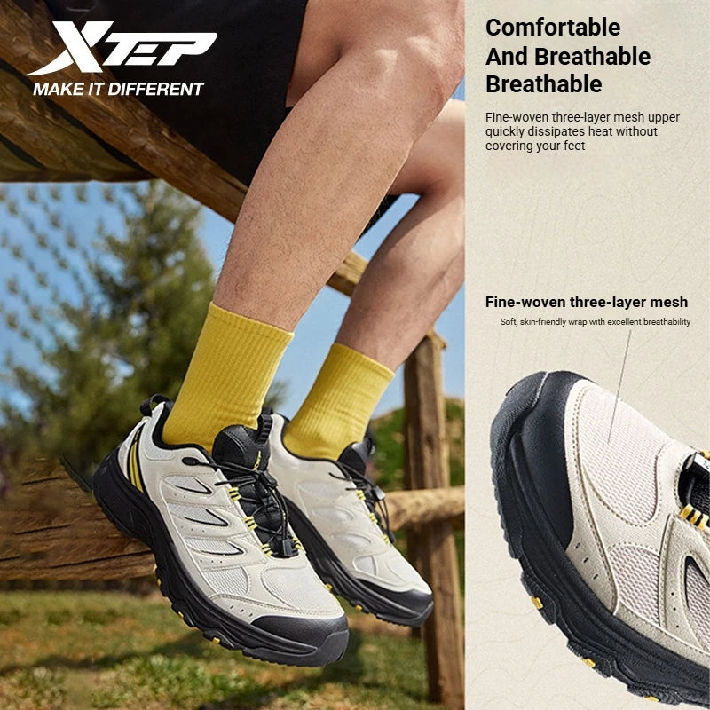 Xtep Chase Mountain 2.0 Men Hiking Shoes Anti Slip Cushioning