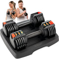 Five-In-One Adjustable Dumbbells Set With Rack For Home Gyms