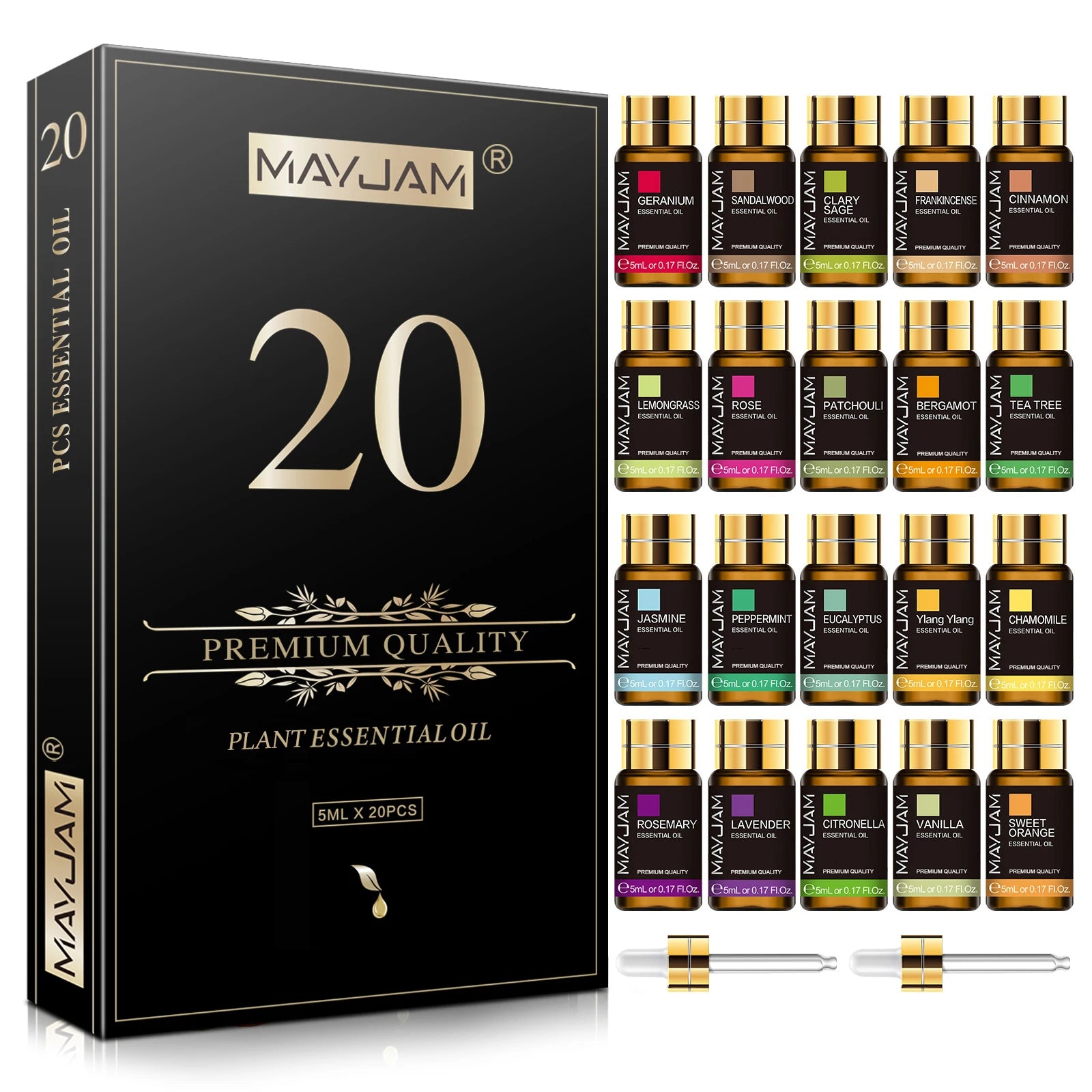 MAYJAM 20 Bottles Essential Oils Kit Set Premium Quality