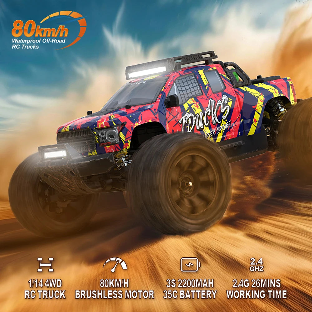 JIUSI RC Racing Car Brushless 4WD 2.4G Remote Control