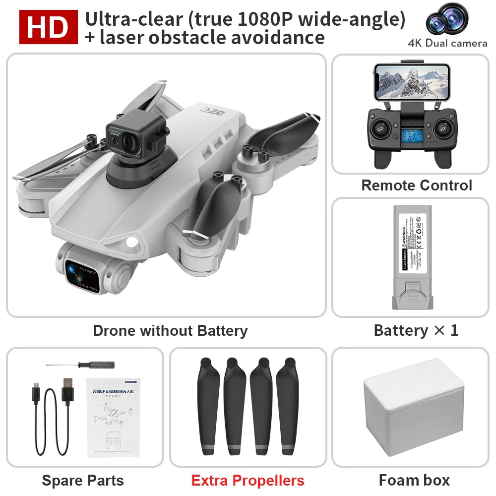 ISHOWTIENDA L900 Pro Se Drone 4K HD GPS Camera 5G WiFi FPV Brushless RC Helicopter