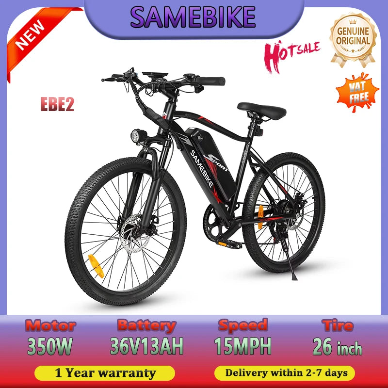 EBE2 All Terrain Electric Bike With 350W Motor 36V 13Ah