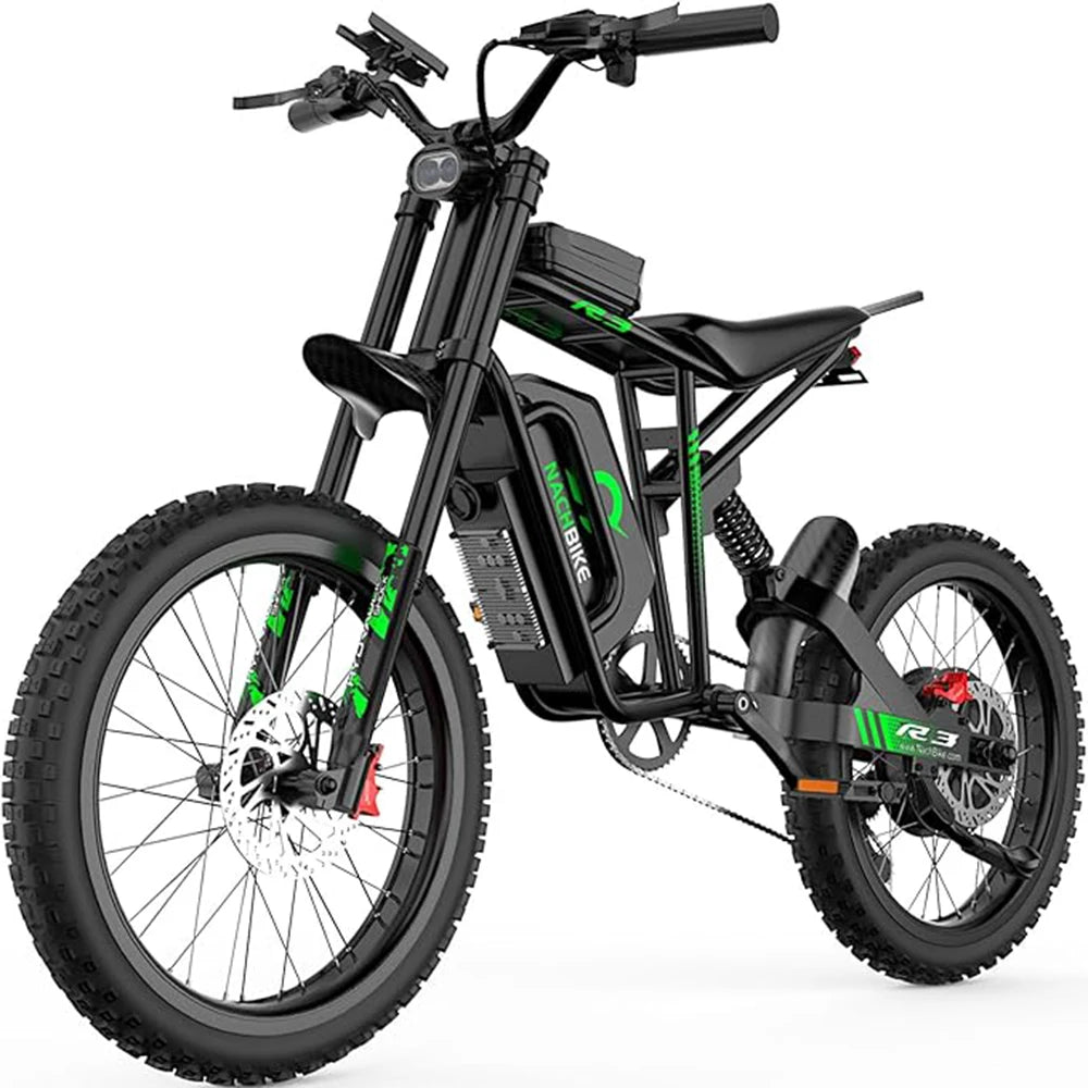 R3 60V 6000W Electric Dirt Bike With 25Ah Battery And Suspension
