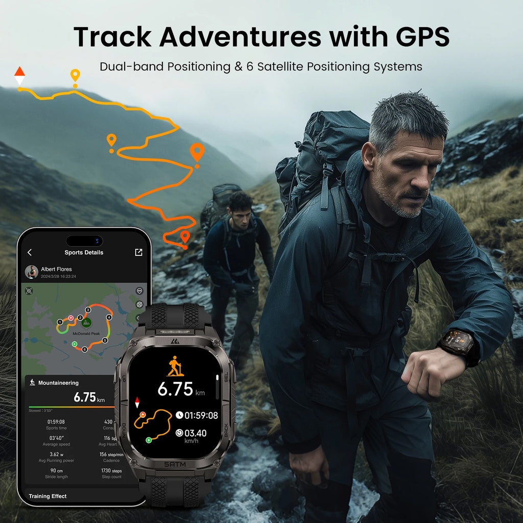 KOSPET Tank M4C Rugged Smartwatch With GPS Military Grade
