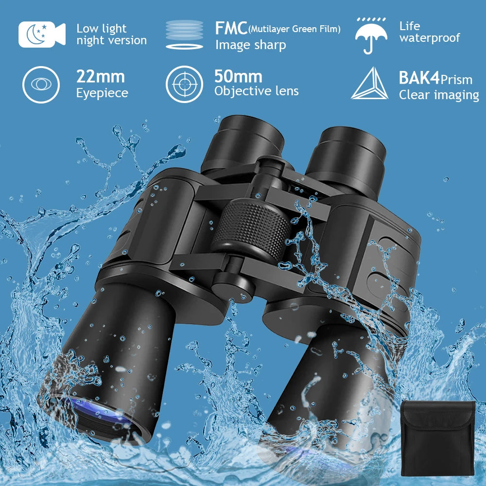 Professional HD Binoculars With Day Night Vision And BAK4 Prism