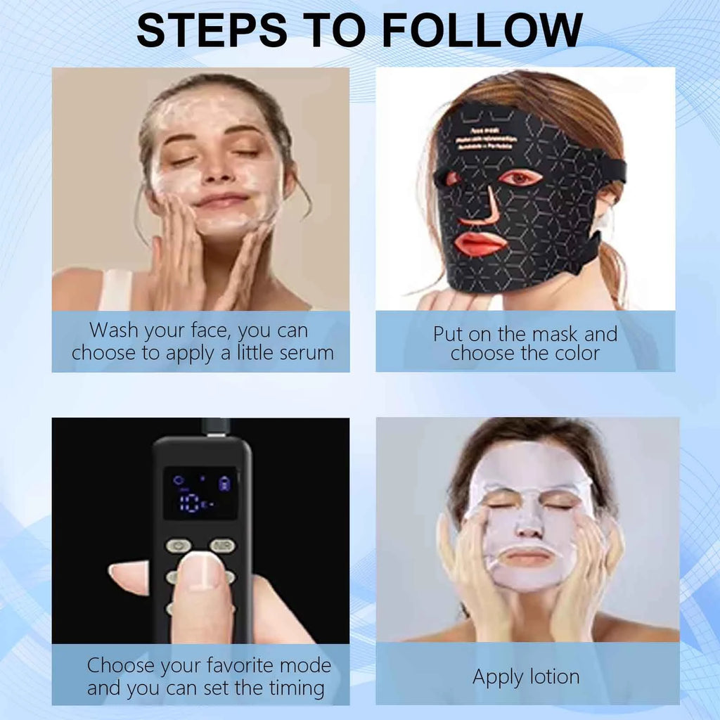 UBilli 4 Modes Portable LED Face Mask Light Therapy