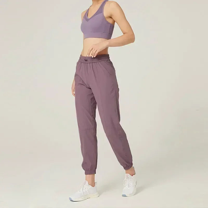 Macroupta Women's Quick Dry Drawstring Joggers With Side Pockets