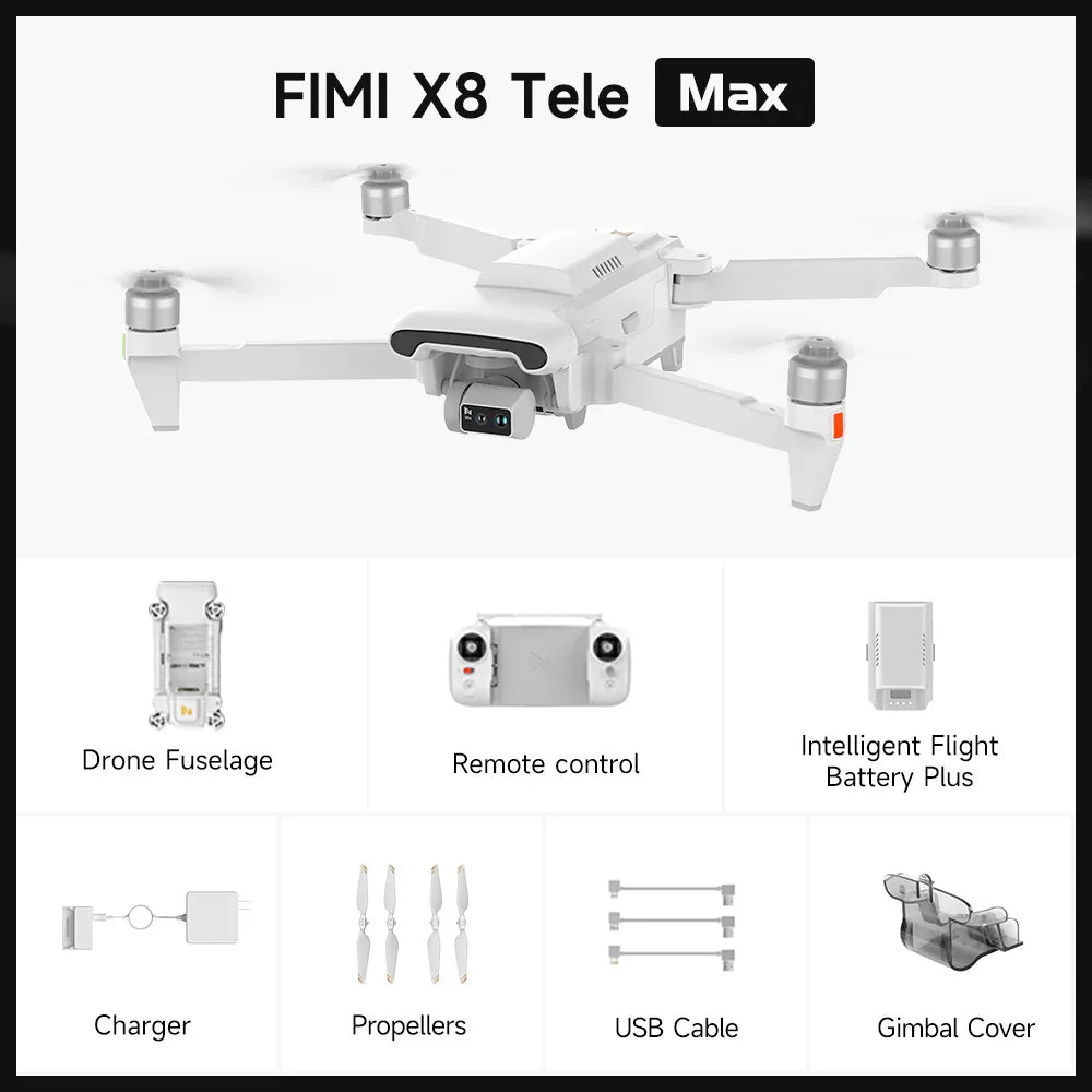 FIMI X8 TeleMax Drone 4K HDR Camera with GPS ProLine