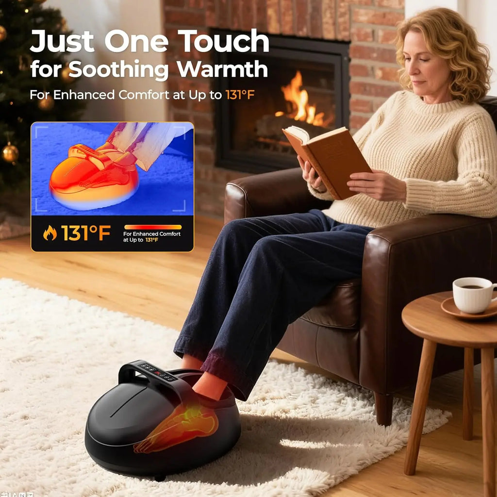 HTM Foot Massager Shiatsu Kneading Machine With Heat And Air