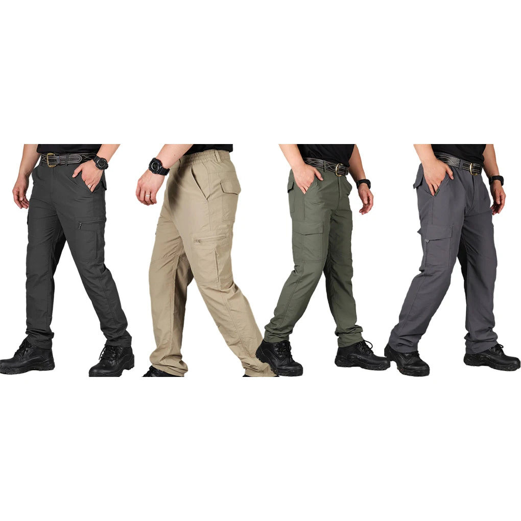 Multi-Pocket Men Cargo Pants Quick-Dry For Hiking And Camping