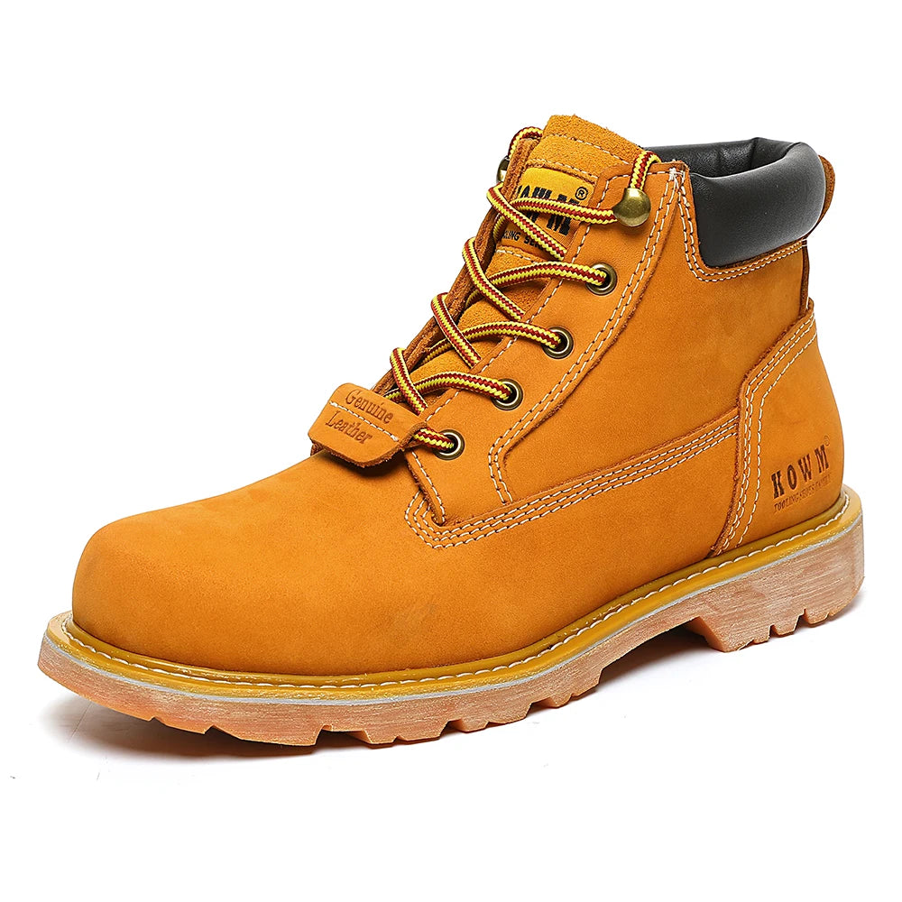 KOWMCN Unisex Cowhide Hiking Shoes Waterproof Tactical Boots