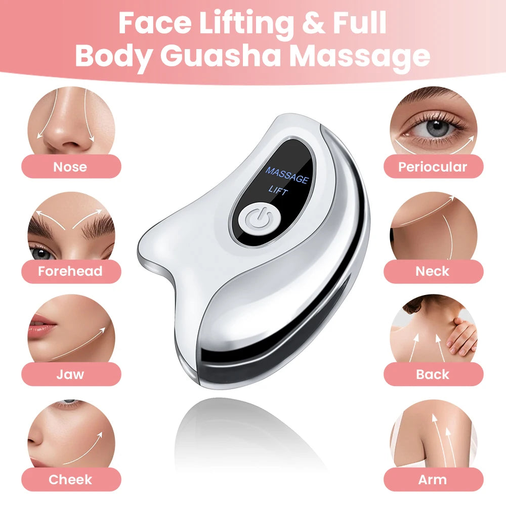 Agdoad Electric Face Gua Sha Massager With LED Light Therapy