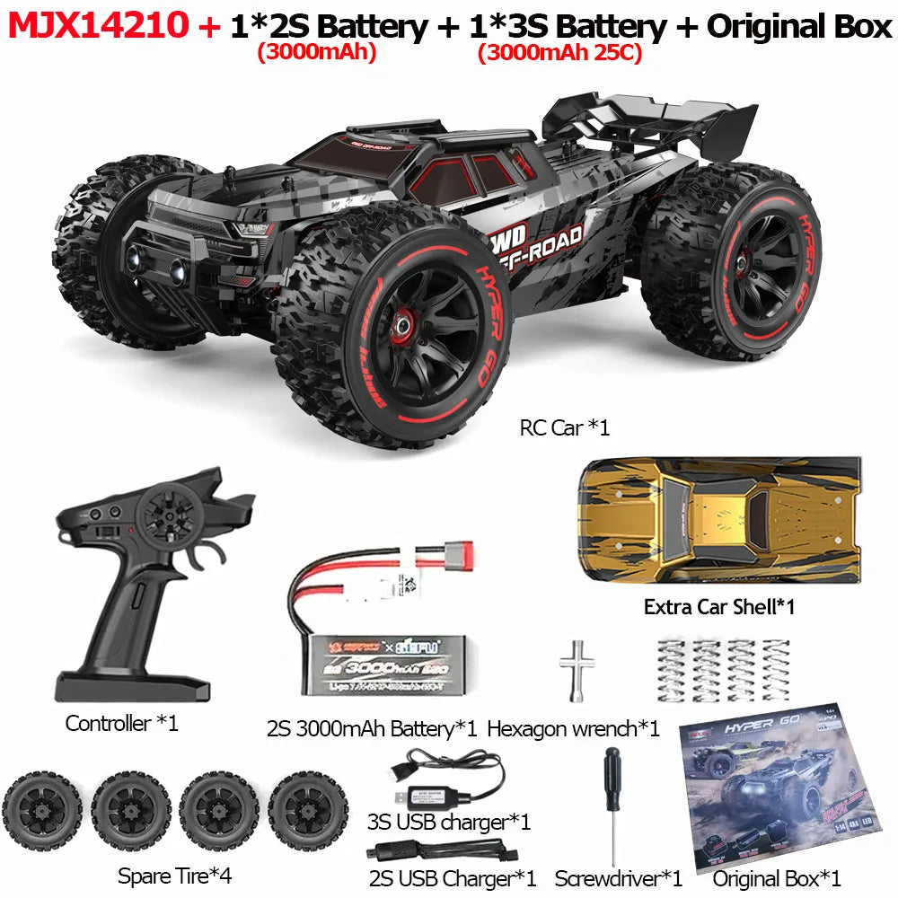 JIUSI 1 14 Scale RC Car 4WD Brushless Off Road Remote Control